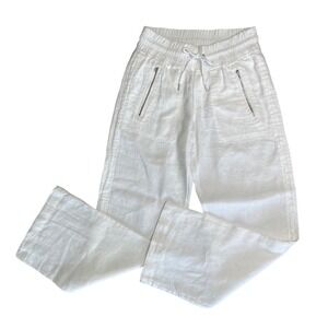 ATHLETA White Cabo Linen Wide Leg Pants Women’s Size 2